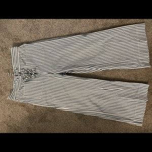 Madewell cropped striped wide leg pants size 2